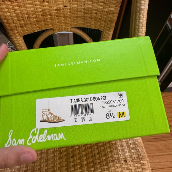 Sam Edelman Gold Boa Print Sandals - Picture 6 of 6